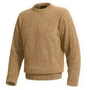Brown Regular Fit Full Sleeves Mens Woollen Sweater